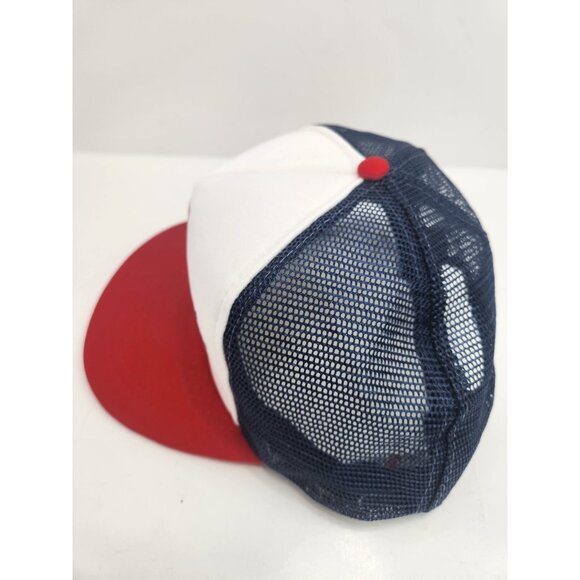 Vintage 1984 Olympics Los Angeles Trucker Hat Red White Blue Snapback Cap USA - Picture 4 of 9
